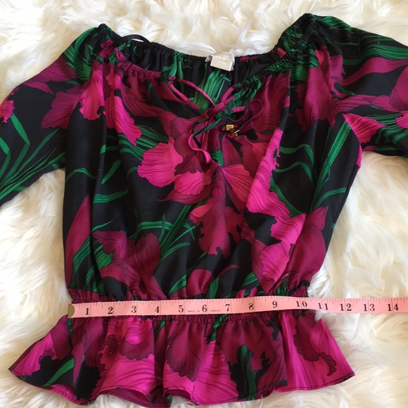 MICHAEL Michael Kors Floral Print Peasant Blouse - Picture 10 of 11